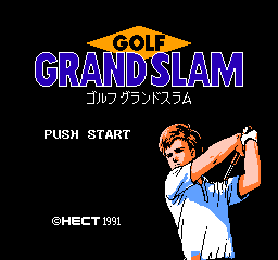 Golf Grand Slam title screen for Famicom